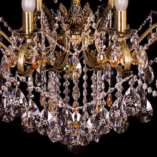 Люстра бронзовая Мелания №8/2 в Новокузнецке Гусь Хрустальный