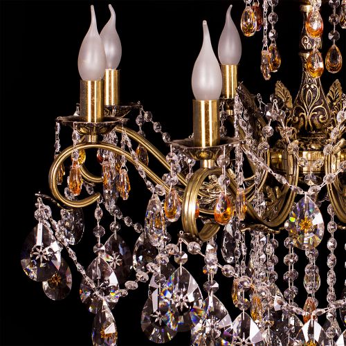 Люстра бронзовая Мелания №8/2 в Новокузнецке Гусь Хрустальный