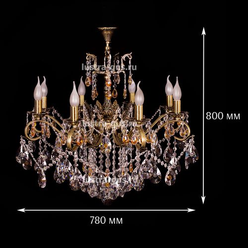 Люстра бронзовая Мелания №8/2 в Новокузнецке Гусь Хрустальный
