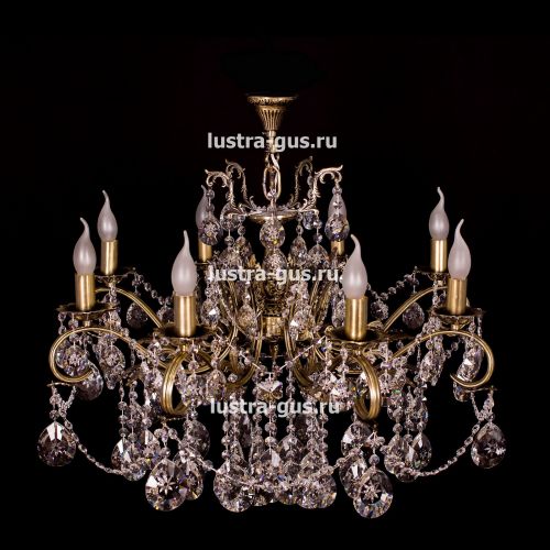 Люстра бронзовая Мелания №8/3 в Новокузнецке Гусь Хрустальный