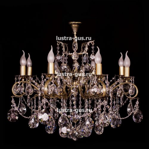 Люстра бронзовая Мелания №8/3 в Новокузнецке Гусь Хрустальный