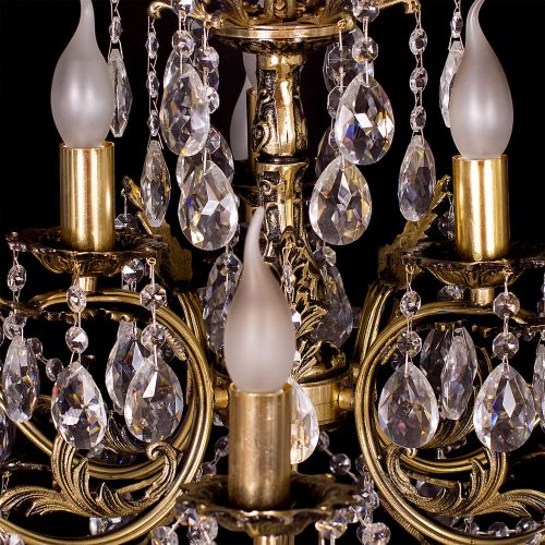 Люстра бронзовая Мелания №9 в Новокузнецке Гусь Хрустальный