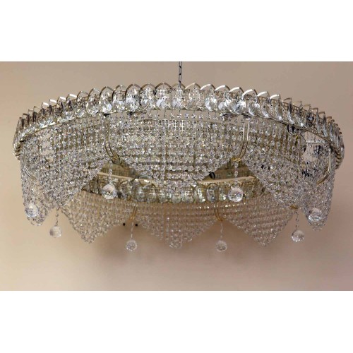 Люстра Кольцо Волна 1000 мм в Новокузнецке Гусь Хрустальный