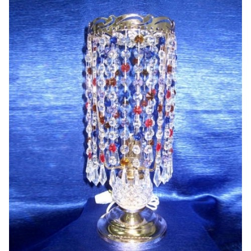 Лампа настольная Анжелика 2 Меланж карандаш цветная в Новокузнецке Гусь Хрустальный