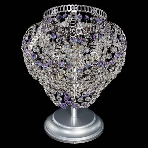 Настольная лампа Альфа №1 фиолетовая в Новокузнецке Гусь Хрустальный