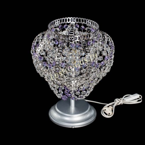 Настольная лампа Альфа №1 фиолетовая в Новокузнецке Гусь Хрустальный