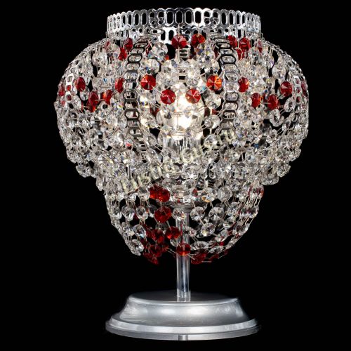 Настольная лампа Альфа №1 красная в Новокузнецке Гусь Хрустальный