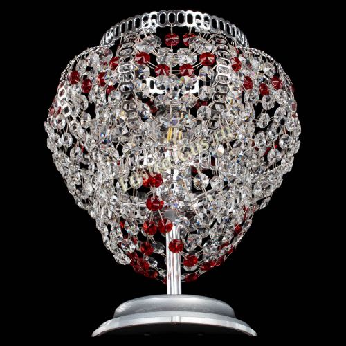 Настольная лампа Альфа №1 красная в Новокузнецке Гусь Хрустальный