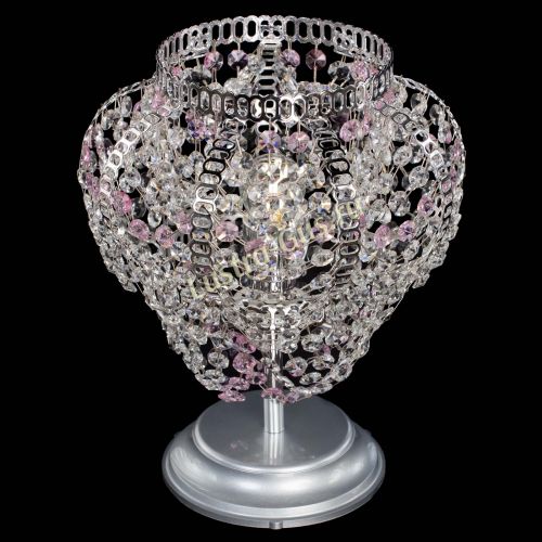 Настольная лампа Альфа №1 розовая в Новокузнецке Гусь Хрустальный