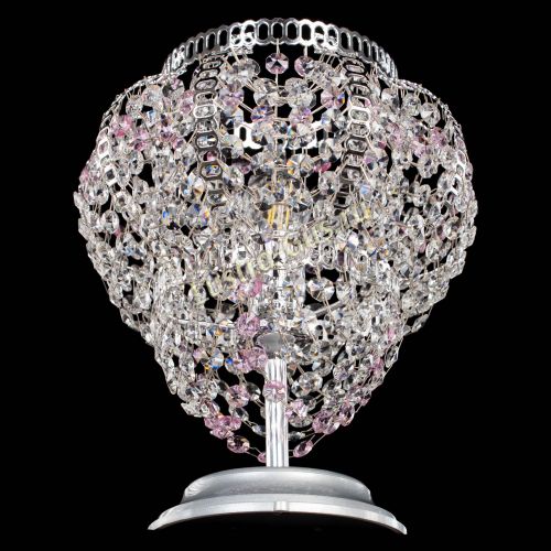 Настольная лампа Альфа №1 розовая в Новокузнецке Гусь Хрустальный