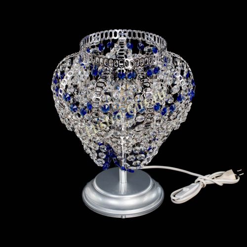 Настольная лампа Альфа №1 синяя в Новокузнецке Гусь Хрустальный