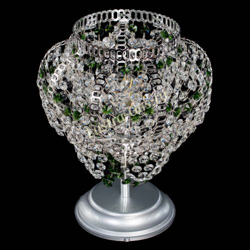 Настольная лампа Альфа №1 зеленая в Новокузнецке Гусь Хрустальный