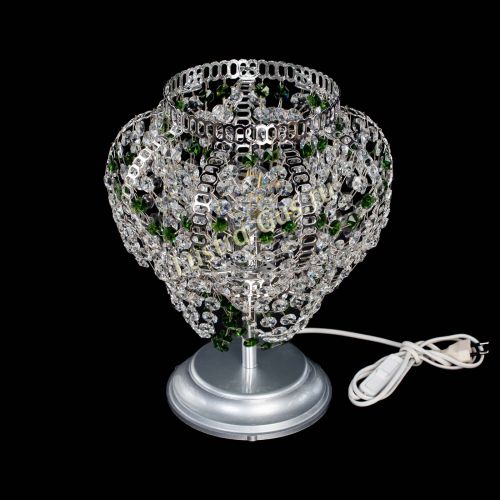 Настольная лампа Альфа №1 зеленая в Новокузнецке Гусь Хрустальный