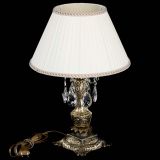 Бронзовая настольная лампа Антик №1 Журавлик с абажуром в Новокузнецке Бронзовая настольная лампа Антик №1 Журавлик с абажуром в Новокузнецке