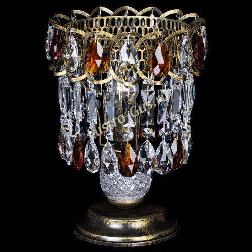 Настольная лампа Астра №1 под бронзу Чайная в Новокузнецке Гусь Хрустальный