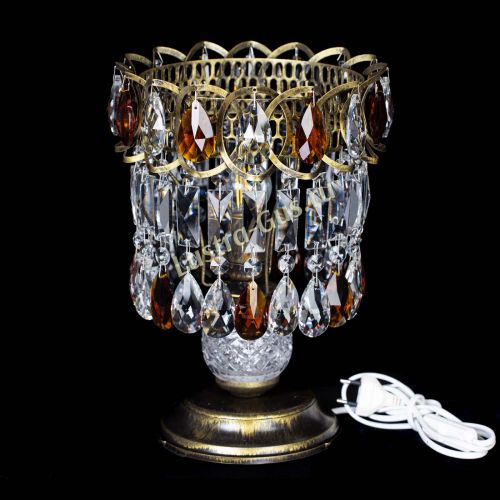 Настольная лампа Астра №1 под бронзу Чайная в Новокузнецке Гусь Хрустальный