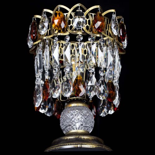 Настольная лампа Астра №1 под бронзу Чайная в Новокузнецке Гусь Хрустальный