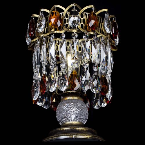 Настольная лампа Астра №1 под бронзу Чайная в Новокузнецке Гусь Хрустальный