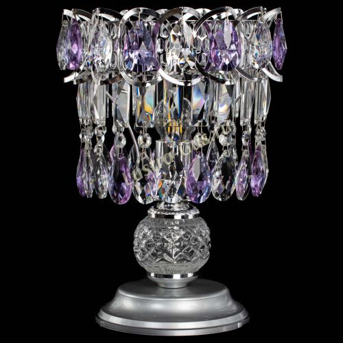 Настольная лампа Астра №1 фиолетовая в Новокузнецке Гусь Хрустальный