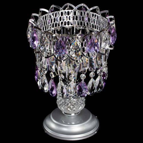 Настольная лампа Астра №1 фиолетовая в Новокузнецке Гусь Хрустальный