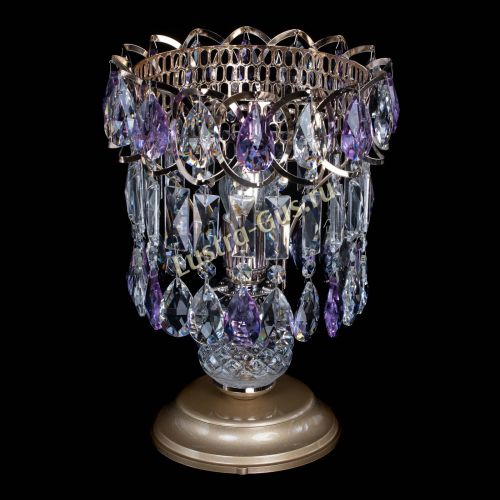 Настольная лампа Астра №1 фиолетовая в Новокузнецке Гусь Хрустальный