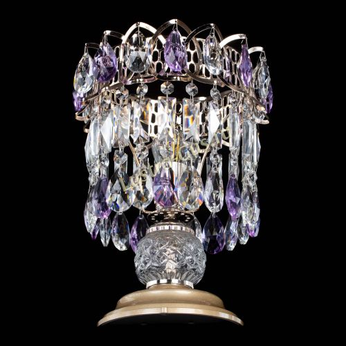 Настольная лампа Астра №1 фиолетовая в Новокузнецке Гусь Хрустальный