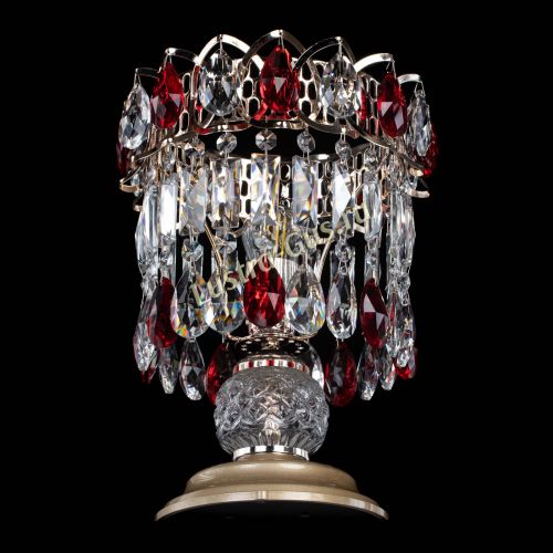 Настольная лампа Астра №1 красная в Новокузнецке Гусь Хрустальный