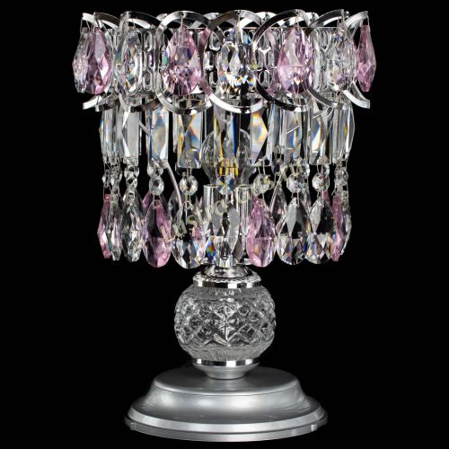 Настольная лампа Астра №1 розовая в Новокузнецке Гусь Хрустальный