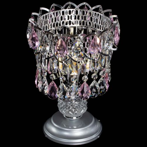 Настольная лампа Астра №1 розовая в Новокузнецке Гусь Хрустальный