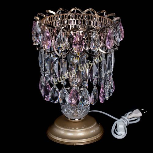 Настольная лампа Астра №1 розовая в Новокузнецке Гусь Хрустальный