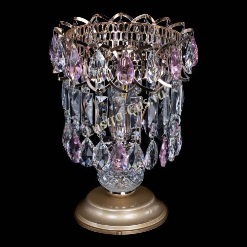 Настольная лампа Астра №1 розовая в Новокузнецке Гусь Хрустальный