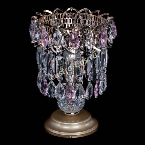 Настольная лампа Астра №1 розовая в Новокузнецке Гусь Хрустальный