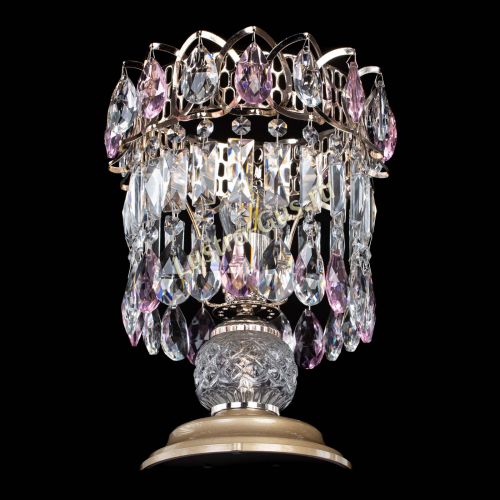 Настольная лампа Астра №1 розовая в Новокузнецке Гусь Хрустальный