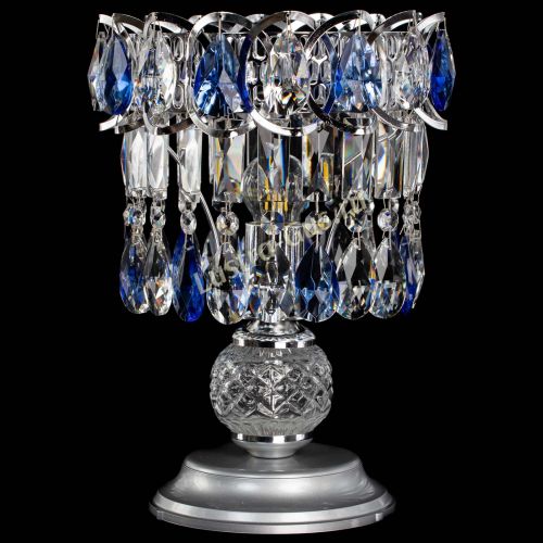 Настольная лампа Астра №1 синяя в Новокузнецке Гусь Хрустальный