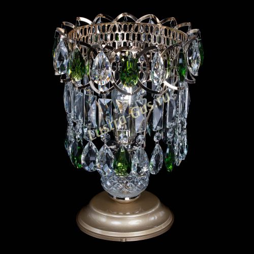 Настольная лампа Астра №1 зеленая в Новокузнецке Гусь Хрустальный