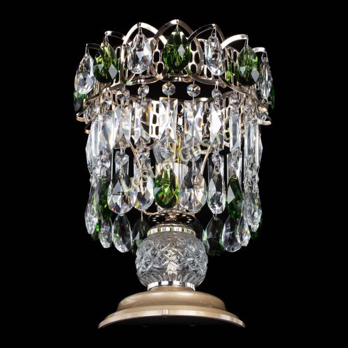 Настольная лампа Астра №1 зеленая в Новокузнецке Гусь Хрустальный