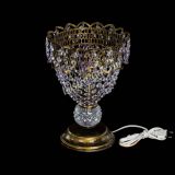 Настольная лампа Астра ажур №1 под бронзу Фиолетовая в Новокузнецке