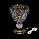 Настольная лампа Астра ажур №1 под бронзу Синяя в Новокузнецке