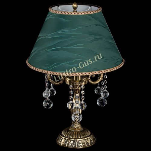 Бронзовая настольная лампа Аврора №3 Шар с абажуром в Новокузнецке Гусь Хрустальный