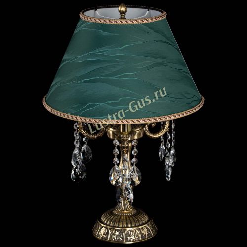 Бронзовая настольная лампа Аврора №3 Звездочка с абажуром в Новокузнецке Гусь Хрустальный