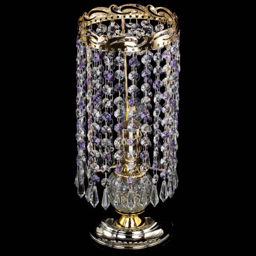 Настольная лампа Диана Карандаш фиолетовая в Новокузнецке Гусь Хрустальный