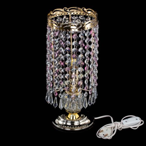 Настольная лампа Диана Карандаш розовая в Новокузнецке Гусь Хрустальный