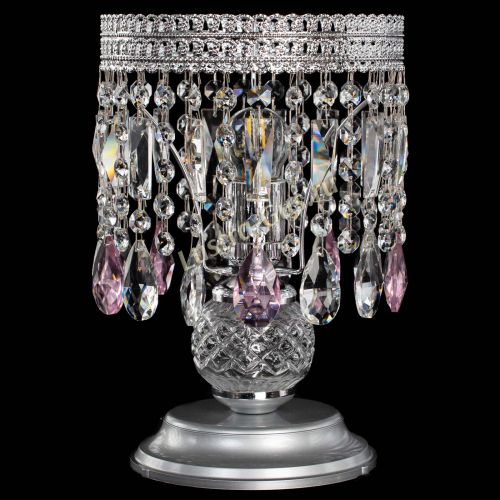 Настольная лампа Флоренция №1 розовая в Новокузнецке Гусь Хрустальный