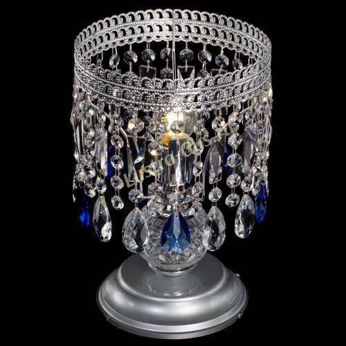 Настольная лампа Флоренция №1 синяя в Новокузнецке Гусь Хрустальный
