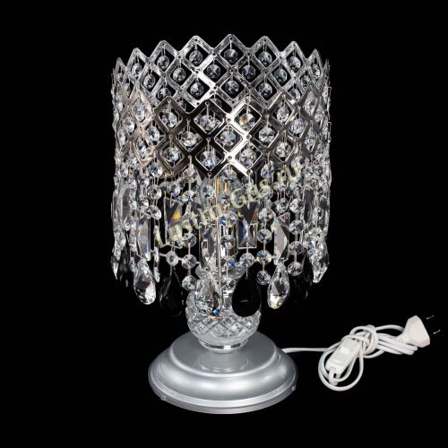 Настольная лампа Корона №1 черная в Новокузнецке Гусь Хрустальный