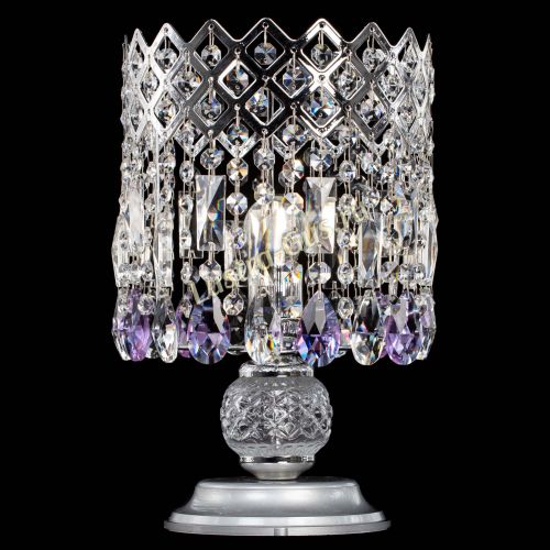 Настольная лампа Корона №1 фиолетовая в Новокузнецке Гусь Хрустальный