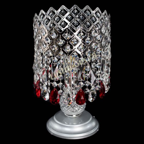 Настольная лампа Корона №1 красная в Новокузнецке Гусь Хрустальный