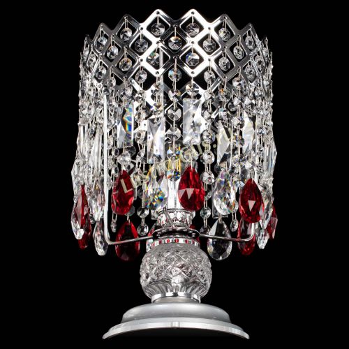 Настольная лампа Корона №1 красная в Новокузнецке Гусь Хрустальный