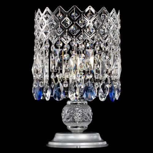 Настольная лампа Корона №1 синяя в Новокузнецке Гусь Хрустальный