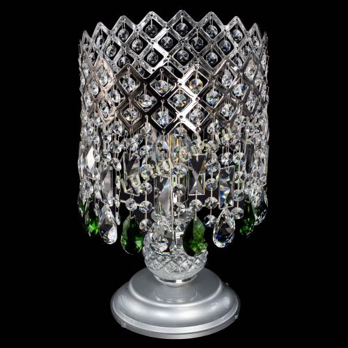 Настольная лампа Корона №1 зеленая в Новокузнецке Гусь Хрустальный